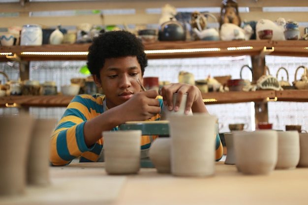 Trabalhador na fabricação de cerâmica