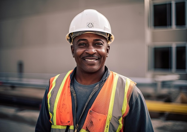 Trabalhadores da construção civil trabalhando em um canteiro de obras