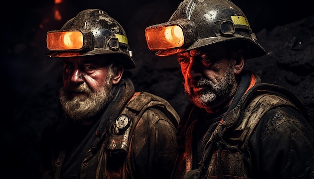 Trabalhadores das minas Fotografia de minas Portait