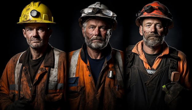 Trabalhadores das minas Fotografia de minas Portait