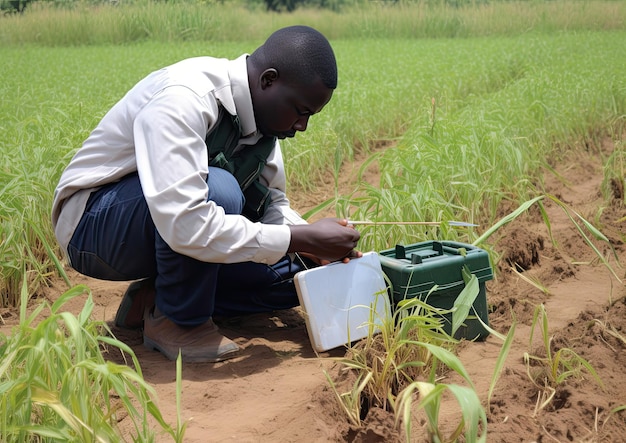 Foto trabalhando como engenheiro agrônomo