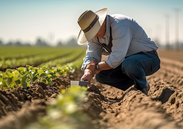 Foto trabalhando como engenheiro agrônomo