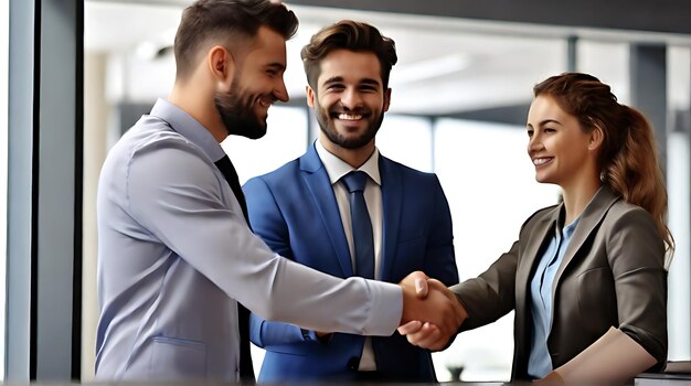 Trabalho em equipa bem sucedido Pessoal de negócios no escritório