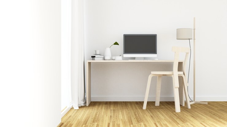 Foto trabalho, espaço, interior, fundo, -, 3d, fazendo, mínimo, japoneses