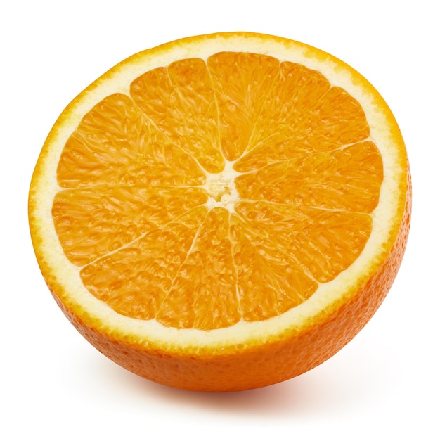 Traçado de recorte isolado laranja orgânico fresco