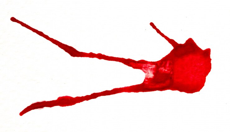 Foto traçados de tinta aquarela vermelho pincel textura de cor de traço com espaço para o seu próprio texto
