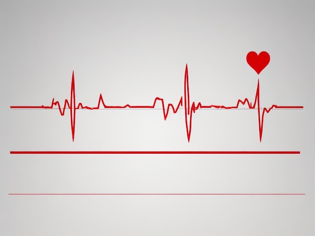 Foto tracción electrocardiográfica del corazón humano