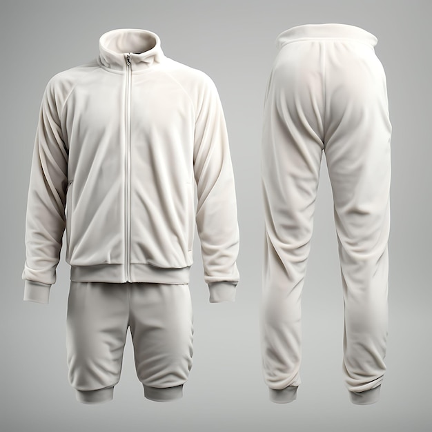 Tracksuit Velour Athleisure Form Design Style für Männer All Ag Moden Kleidung auf sauberem Hintergrund