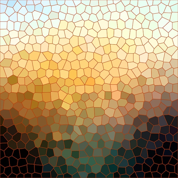 Foto traço de mosaico abstrato misturado bege escuro marrom choco a mostarda grunge efeito gradiente azulejo grande