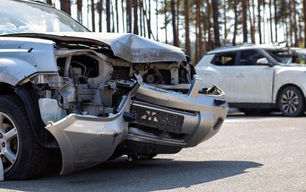 Traços de tiros no corpo do carro Guerra entre a Rússia e a Ucrânia Parte de um carro civil que foi alvejado durante a evacuação de pessoas desarmadas da zona de combate