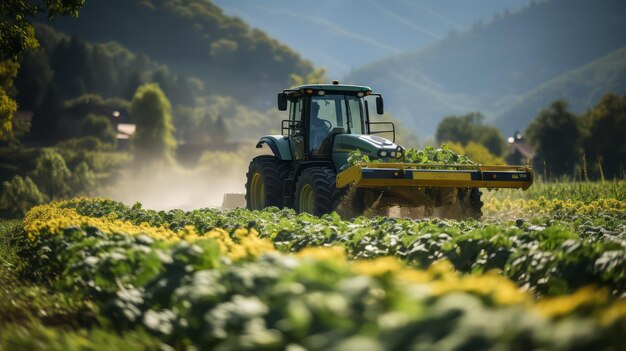 Tractor a trabalhar no campo