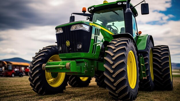 Tractor en el campo de un agricultor