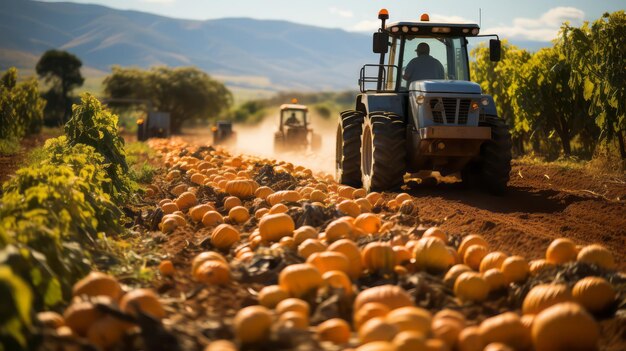 tractor en el campo