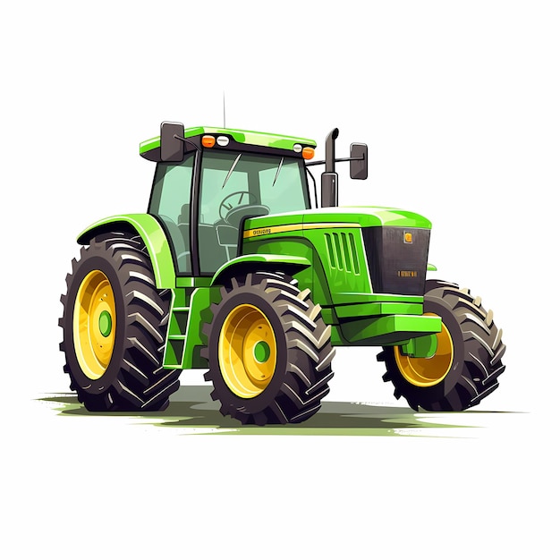 Foto tractor_flat_illustration_on_white_background