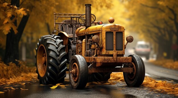 tractor velho enferrujado generativa IA