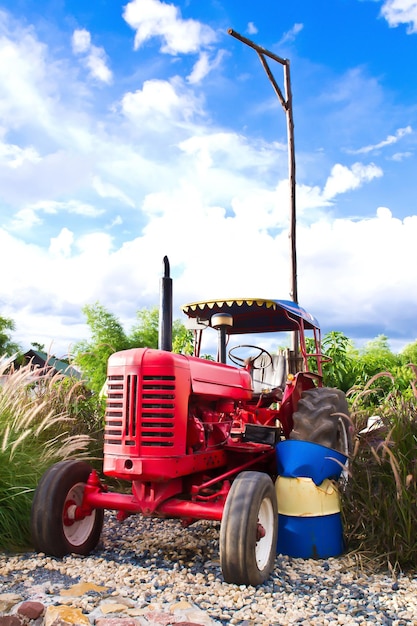 Foto tractor vermelho