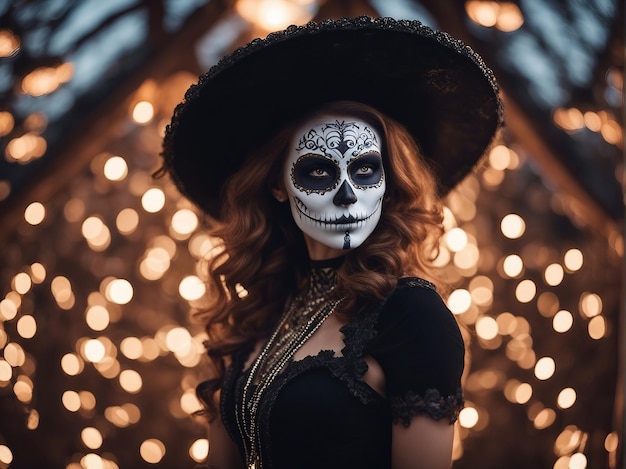 Tradición catrina día de muertos