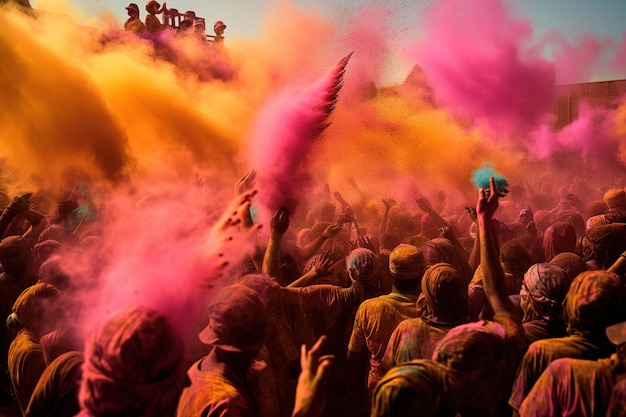 La tradición se encuentra con la modernidad Contemporáneo Celebraciones de Holi El colorido carnaval anual de Holi India