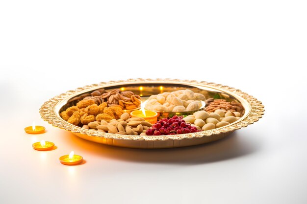 tradicional diwali puja thali