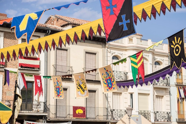 tradicional festival medieval nas ruas de Alcala de Henares, Madrid Espanha