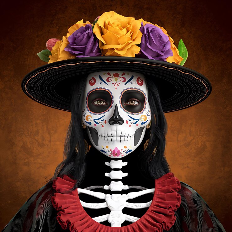 Tradiciones iluminadoras Calaveras de azúcar Flores y velas en la celebración del Día de los Muertos