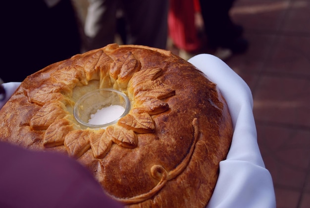 Tradições de sal de pão de pão festivo de casamento