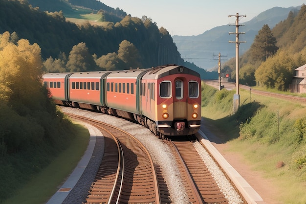 Foto traditionelle alte zugtransport-reisefotografie-hintergrundtapetenlokomotive