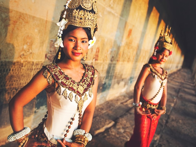 Traditionelle Aspartänzer, Siem Reap, Kambodscha.