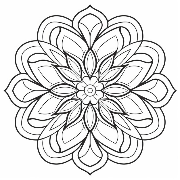 Traditionelle Blumen-ähnliche Gestaltung Malseite