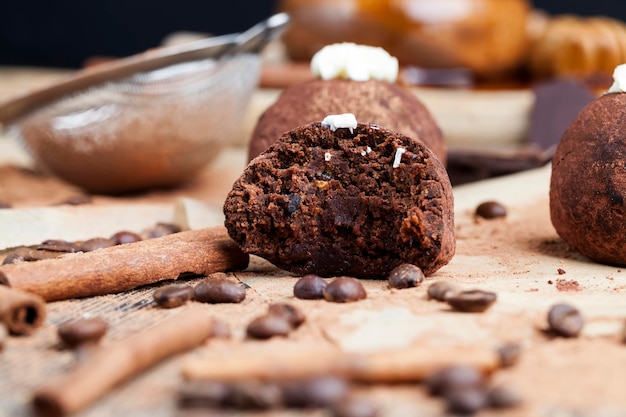 Traditionelle Dessertsüße Schokoladenkartoffel