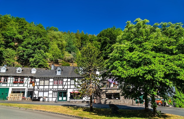 Traditionelle Fachwerkhäuser von Monschau in Nordrhein-Westfalen Deutschland