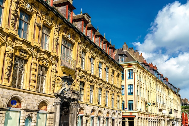 Traditionelle Gebäude in der Altstadt von Lille, Frankreich