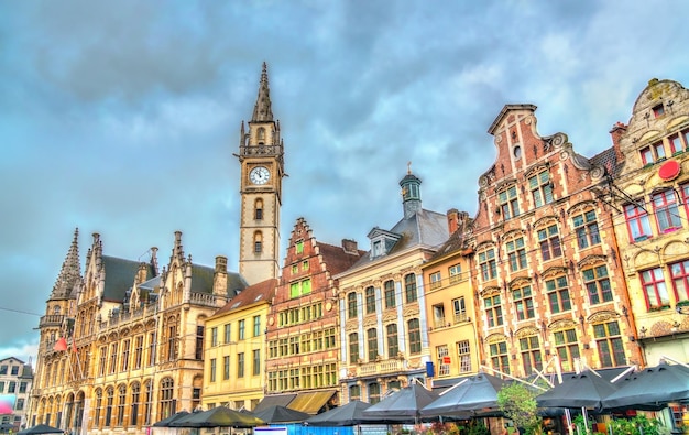 Traditionelle Häuser in der Altstadt von Gent, Belgien