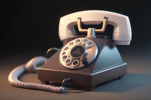 Traditionelle handgekurbelte Telefon-Festnetz-Geschichte, klassische Retro-Stil, alte Telefon-Tapete