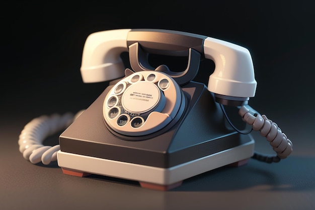 Traditionelle handgekurbelte Telefon-Festnetz-Geschichte, klassische Retro-Stil, alte Telefon-Tapete