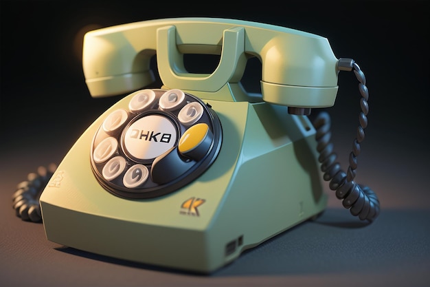 Traditionelle handgekurbelte Telefon-Festnetz-Geschichte, klassische Retro-Stil, alte Telefon-Tapete