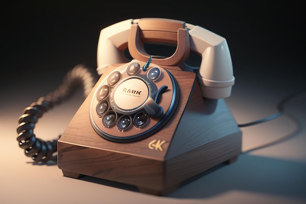 Traditionelle handgekurbelte Telefon-Festnetz-Geschichte, klassische Retro-Stil, alte Telefon-Tapete