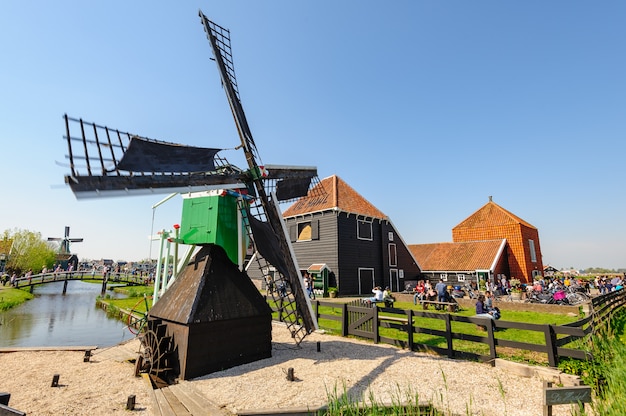 Traditionelle holländische Dorfhäuser in Zaanse Schans, die Niederlande