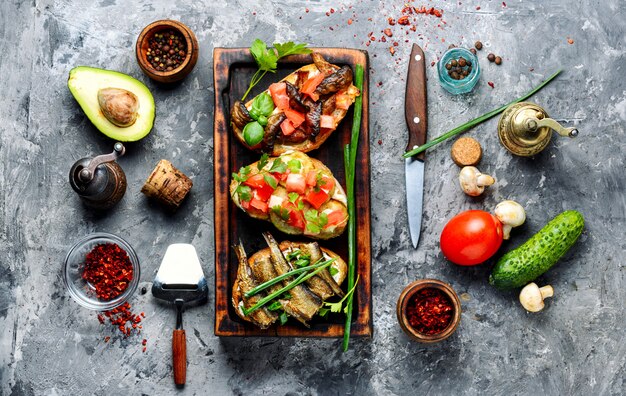 Traditionelle italienische Bruschetta