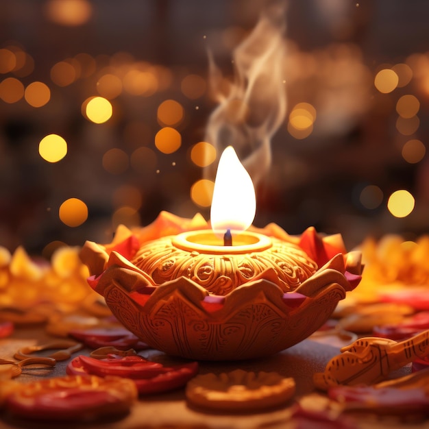 Traditionelle Öllampe oder Diya für das Diwali-Festival