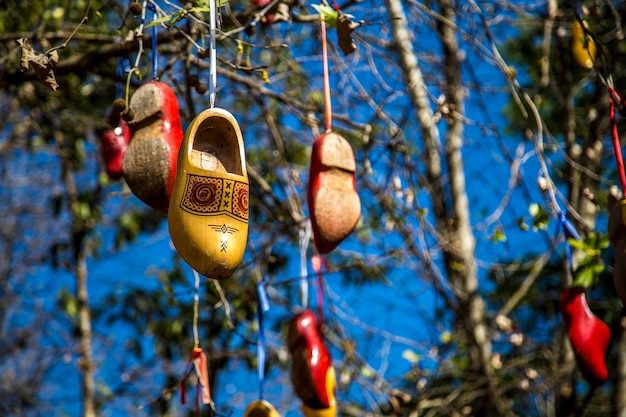 Traditionelle Schuhe aus Holz Niederländisch