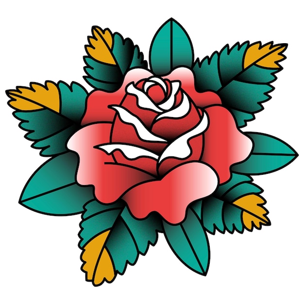 Traditioneller Blumen-Aufkleber durchsichtig png