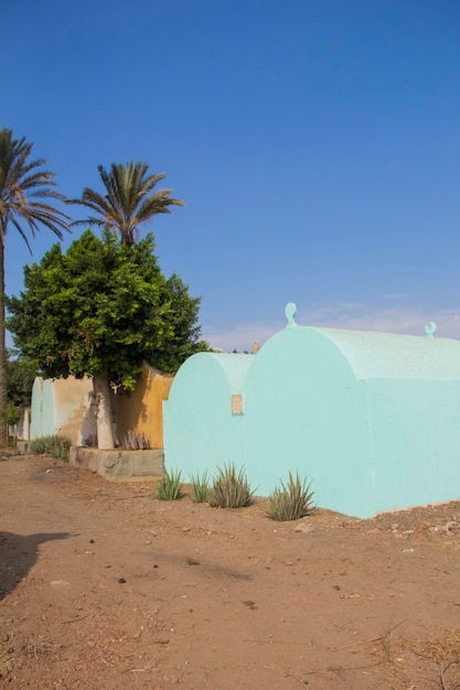 Traditioneller Dorffriedhof in der Nähe von Kairo, Ägypten