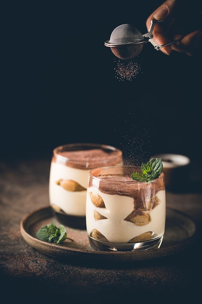 Traditioneller italienischer Nachtisch Tiramisu