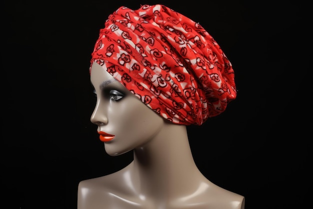 Traditioneller Rajasthani-Turban mit bedrucktem Baumwolldesign