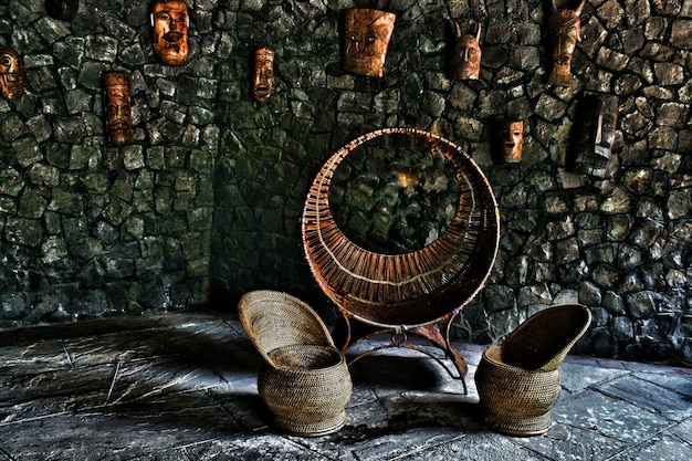 Foto traditioneller stuhlsatz