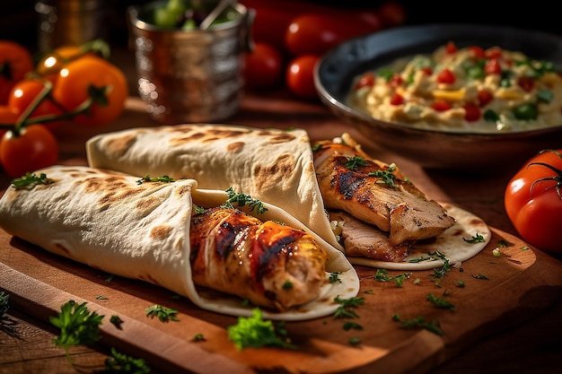 Traditioneller türkischer Adana-Kebab, Schaschlik AI Generativ
