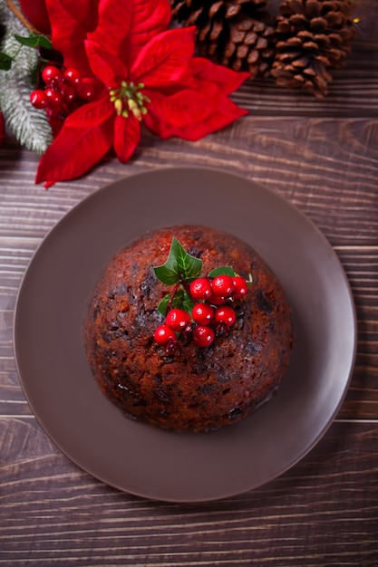 Traditioneller Weihnachtspudding