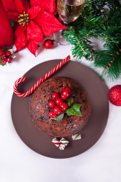 Traditioneller Weihnachtspudding