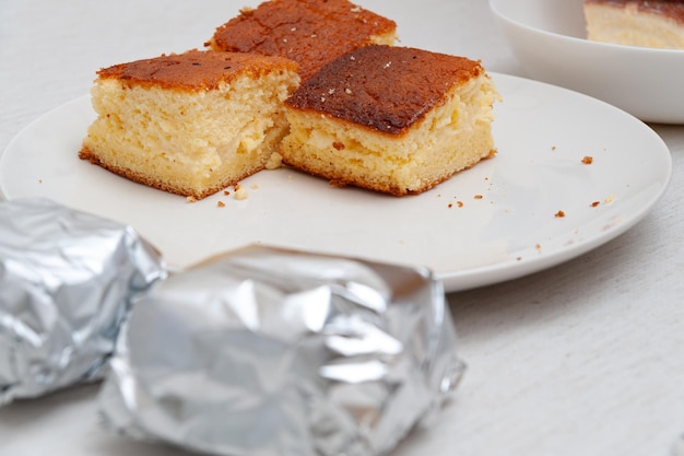 Traditionelles brasilianisches Dessert, bekannt als Bolo Gelado